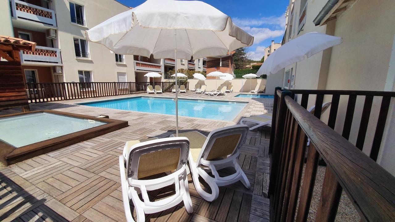 Ferienwohnung Le Romarin - Climatisation Piscine & Parking Prive Gréoux-les-Bains Exterior foto